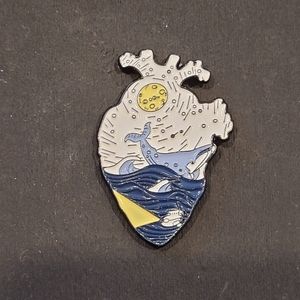 🆕️5/$28 Blue Whale Heart Enamel Pin